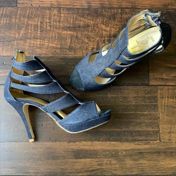 Denim Heels - Picture 1 of 6